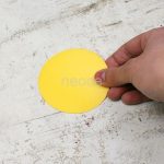 marquage-sol-adhesif-rond-jaune