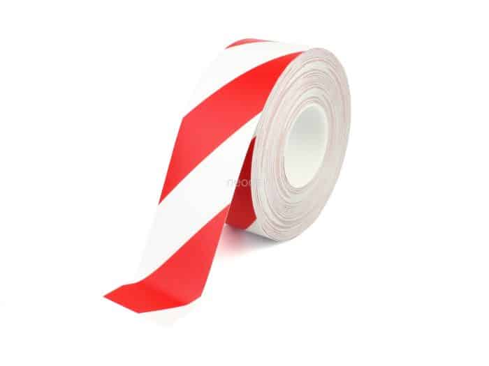 marquage-sol-industriel-adhesif-rouge-blanc-zebra-100mm